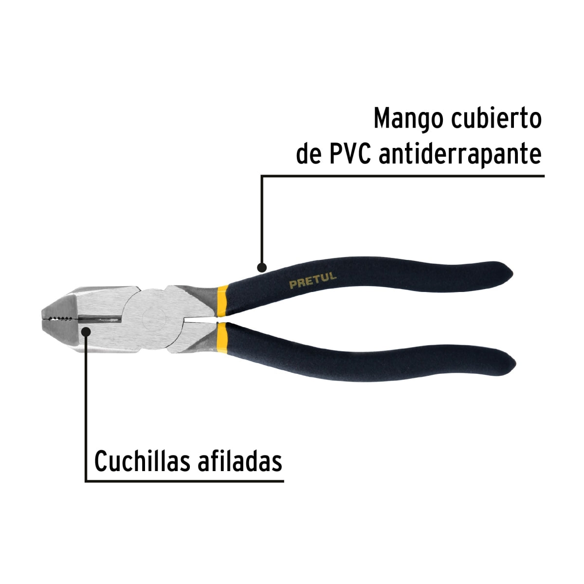 Pinza electricista 8" SKU:'22606
