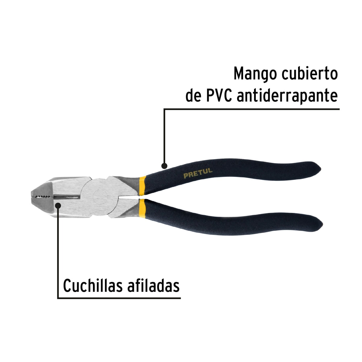 Pinza electricista 9" SKU:'22612