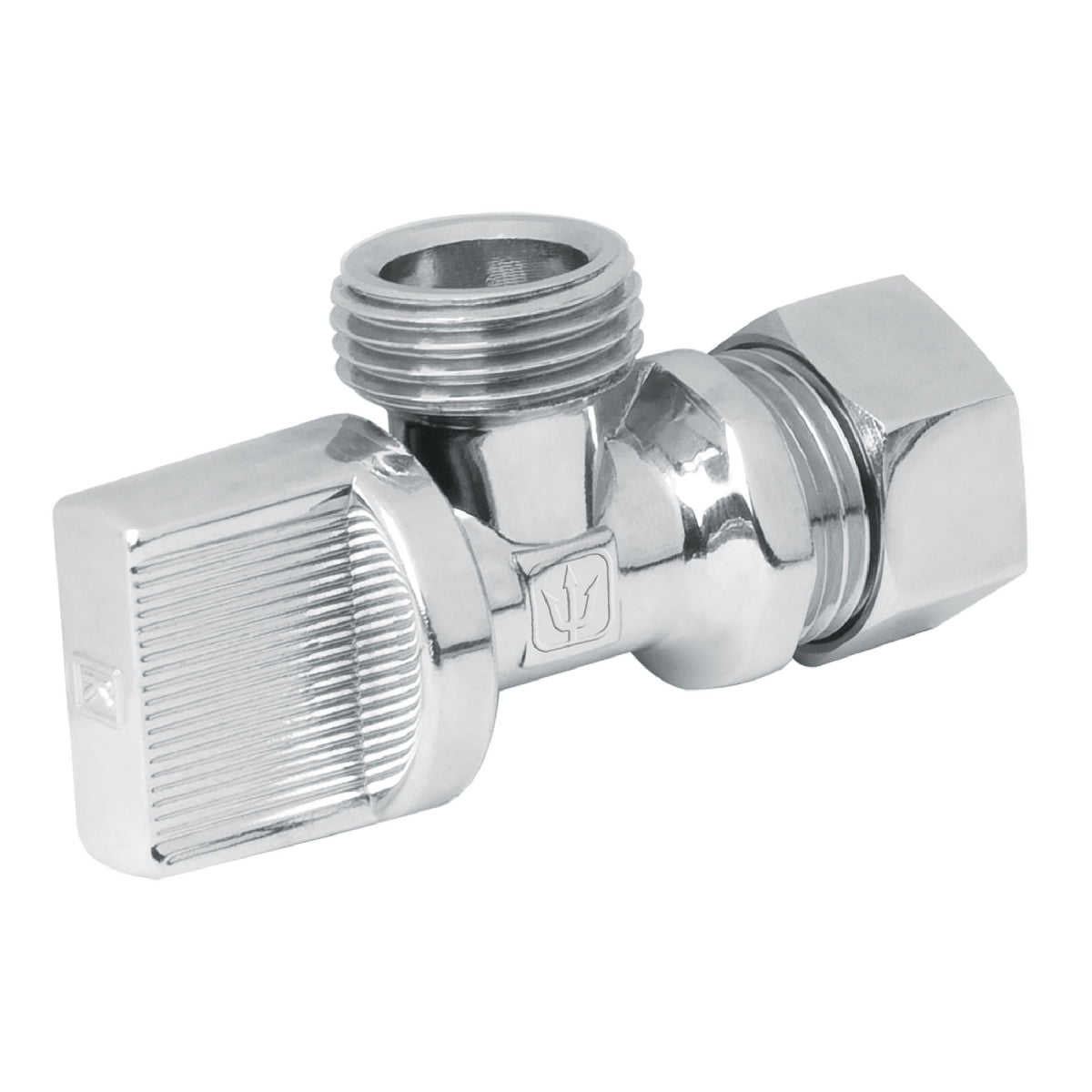 Llave angular 1/4 de vuelta 1/2" x 1/2" con barrilito SKU:'49111