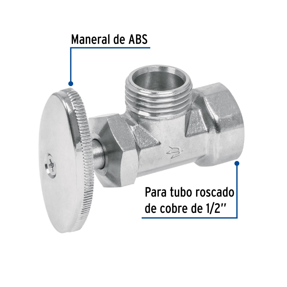 Llave angular 1/2" x 1/2" SKU:'49112