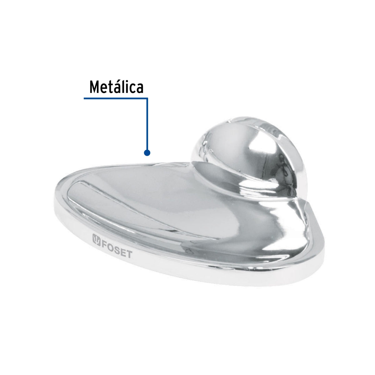 Jabonera metálica (Aqua) SKU:'49404