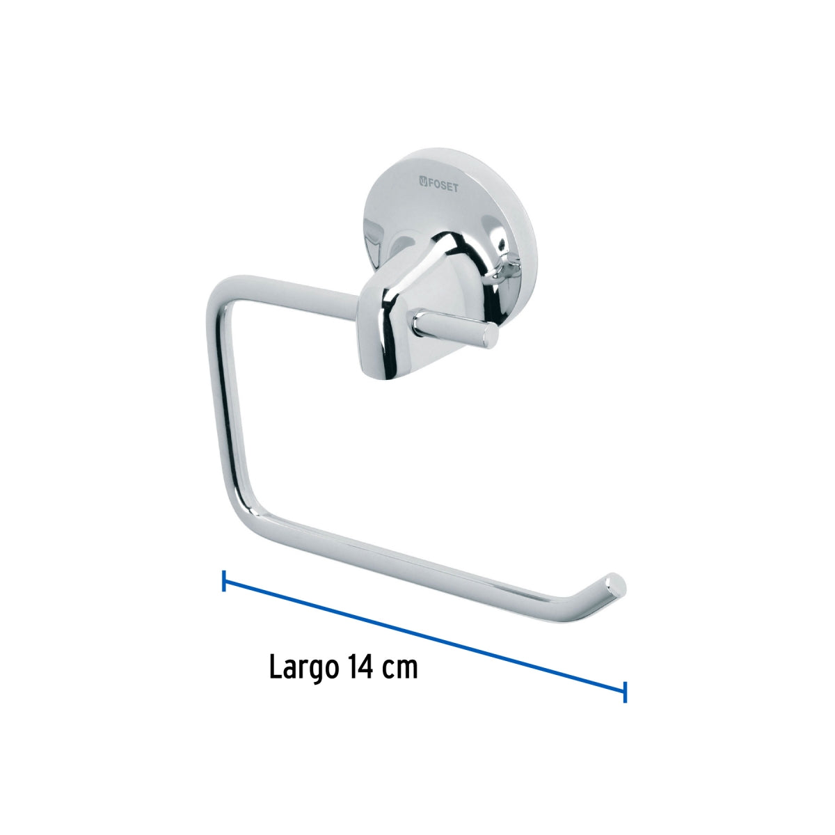 Portarrollo con soporte y barra metálicos (Aqua) SKU:'45164