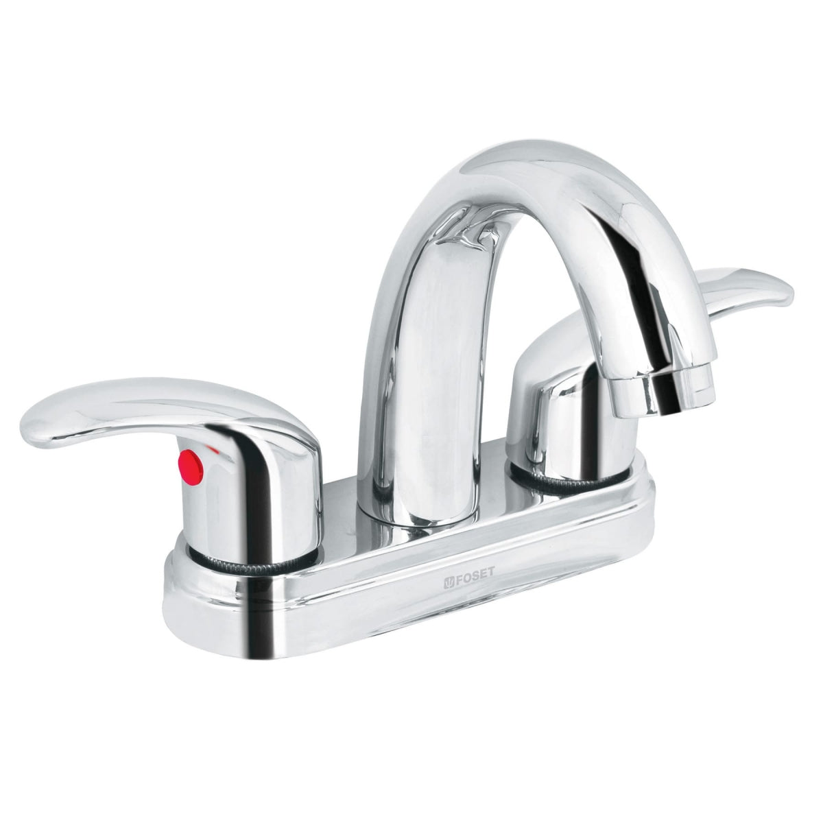 Mezcladora metálica 4" nariz curva p/lavabo manerales tipo palanca (Aqua) SKU:'49693