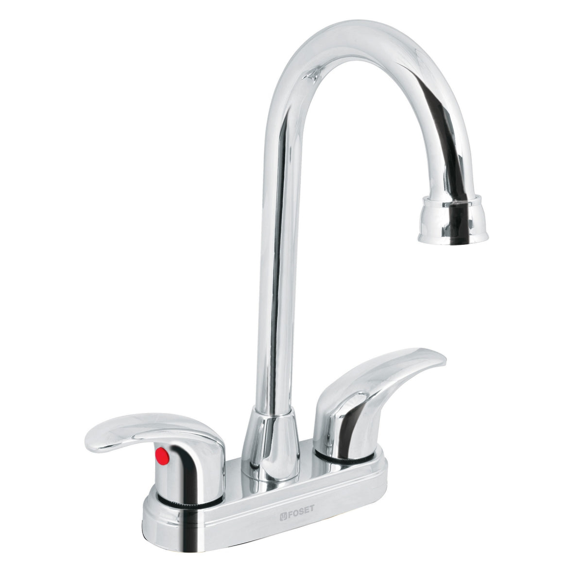 Mezcladora metálica 4" cuello alto p/lavabo manerales tipo palanca (Aqua) SKU:'49691