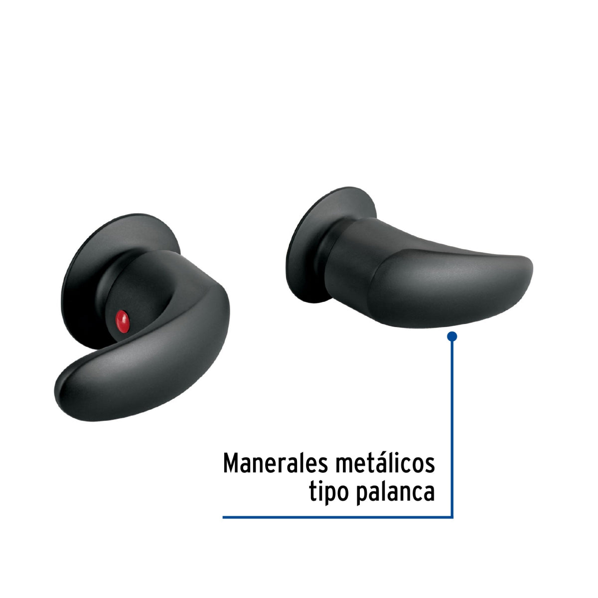 Juego 2 manerales p/regadera negro mate tipo palanca (Aqua) SKU:'49629