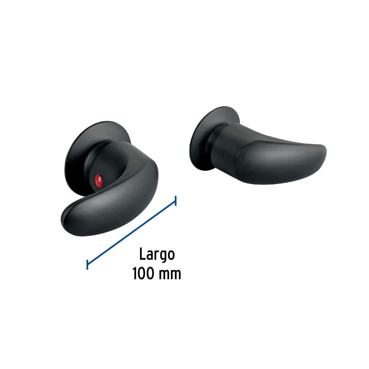 Juego 2 manerales p/regadera negro mate tipo palanca (Aqua) SKU:'49629