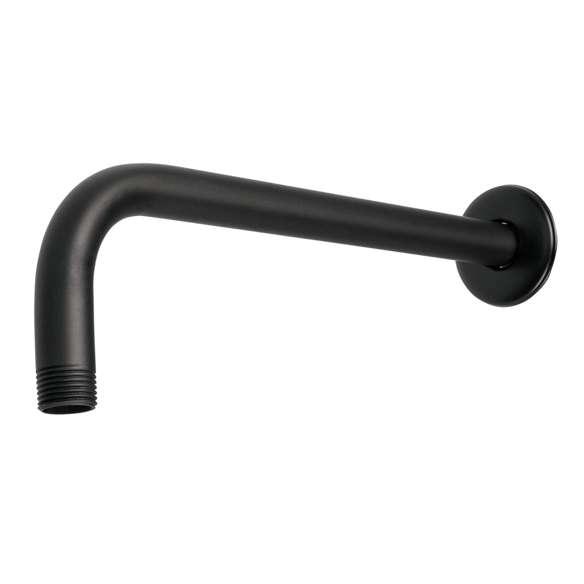 Brazo recto con chapetón p/regadera 30cm negro mate (Aqua) SKU:'47649