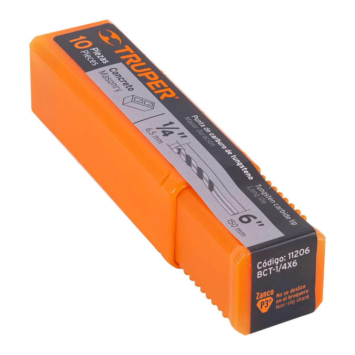 Broca p/concreto 1/4" x 6" SKU:'11206
