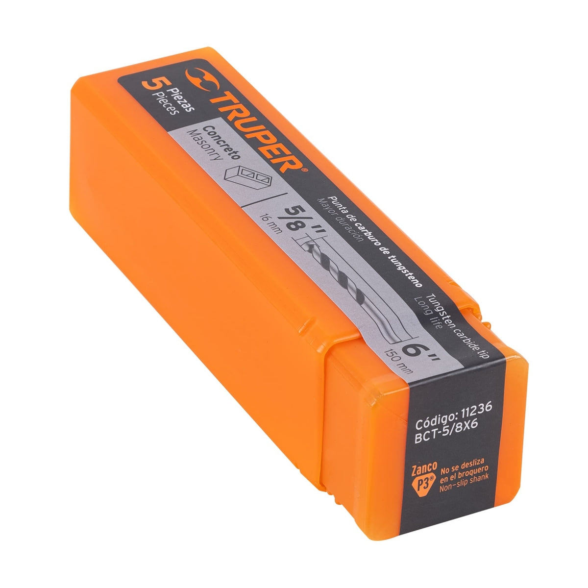 Broca p/concreto 5/8" x 6" SKU:'11236