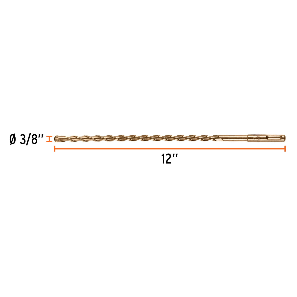 Broca SDS p/concreto 3/8" x 12" SKU:'11275