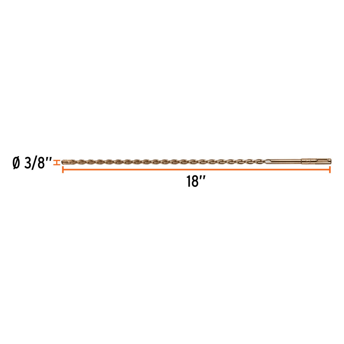 Broca SDS p/concreto 3/8" x 18" SKU:'11277