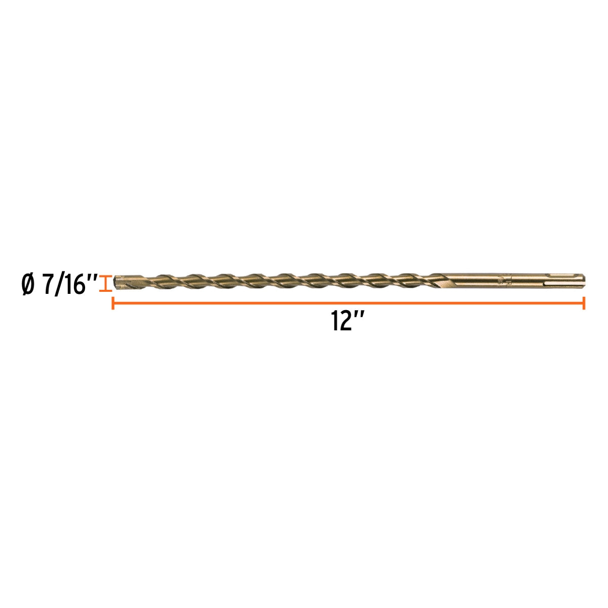 Broca SDS p/concreto 7/16" x 12" SKU:'11271