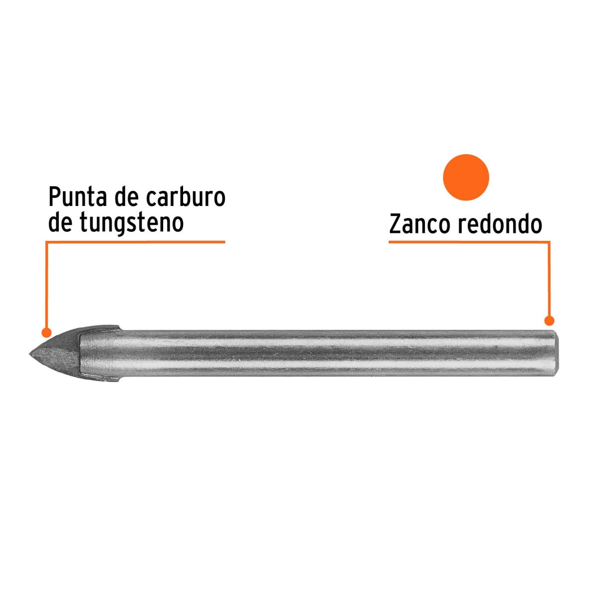 Broca para vidrio/azulejo 3/8" SKU:'11704