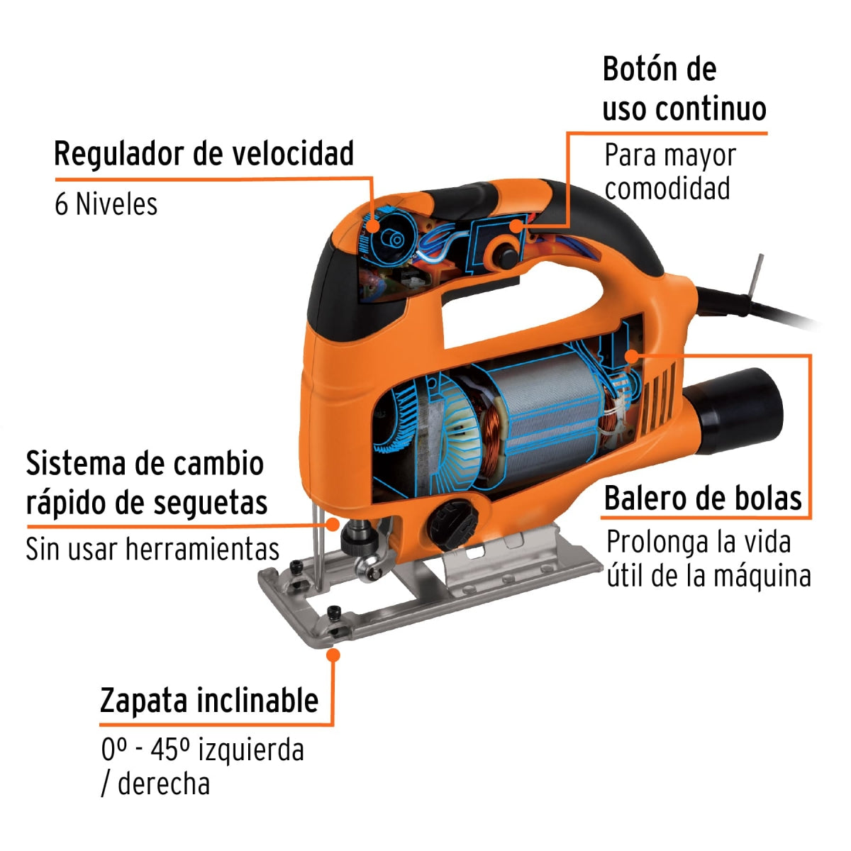 Sierra caladora 650W profesional SKU:'15422