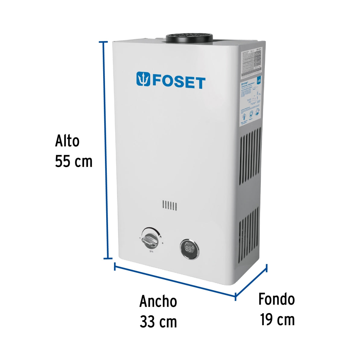 Calentador de paso instantáneo 11 L 2 servicios p/gas L.P. SKU:'43050