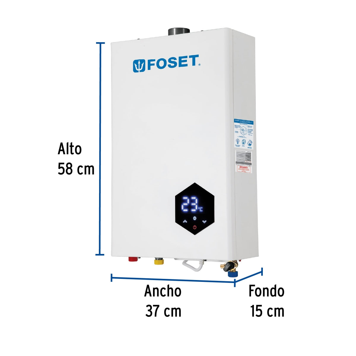 Calentador instantáneo modulante 16 L 3 servicios p/gas L.P. SKU:'48016
