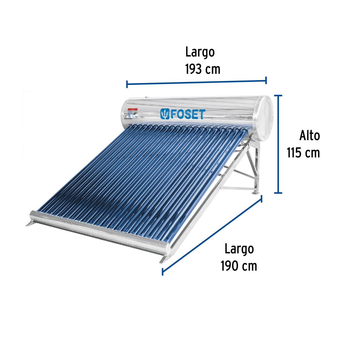 Calentador solar 20 tubos 240L 7 servicios SKU:'45273