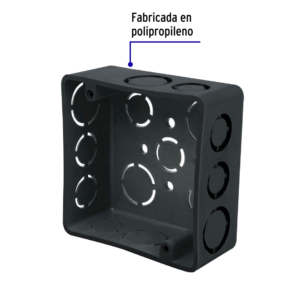 Caja cuadrada 4" x 4" plástico SKU:'45004