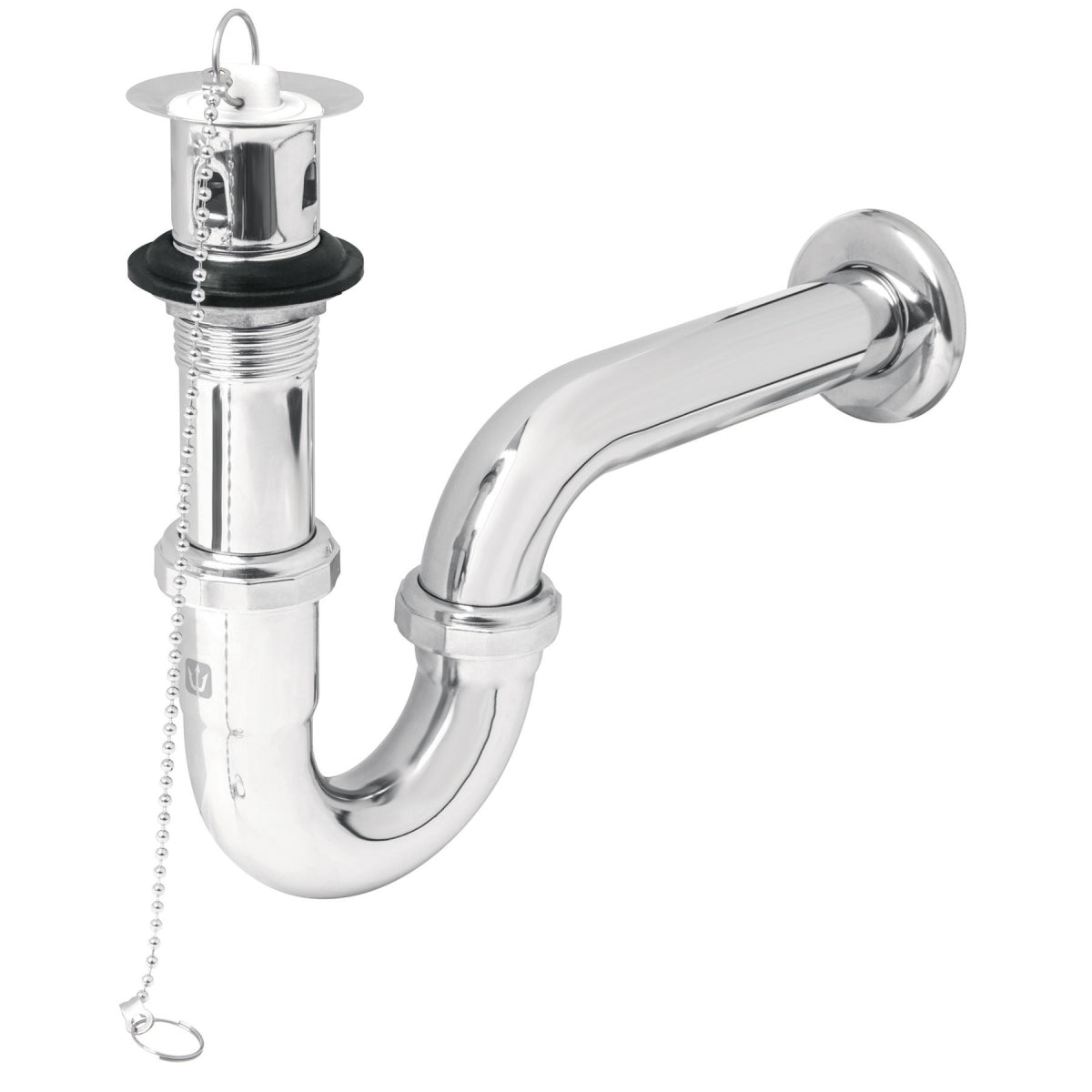 Céspol metálico p/lavabo c/contra trapón y cadena 1 1/4" SKU:'49335