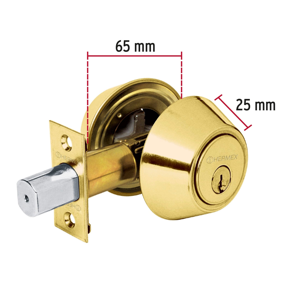 Cerrojo llave-mariposa color latón brillante SKU:'23613