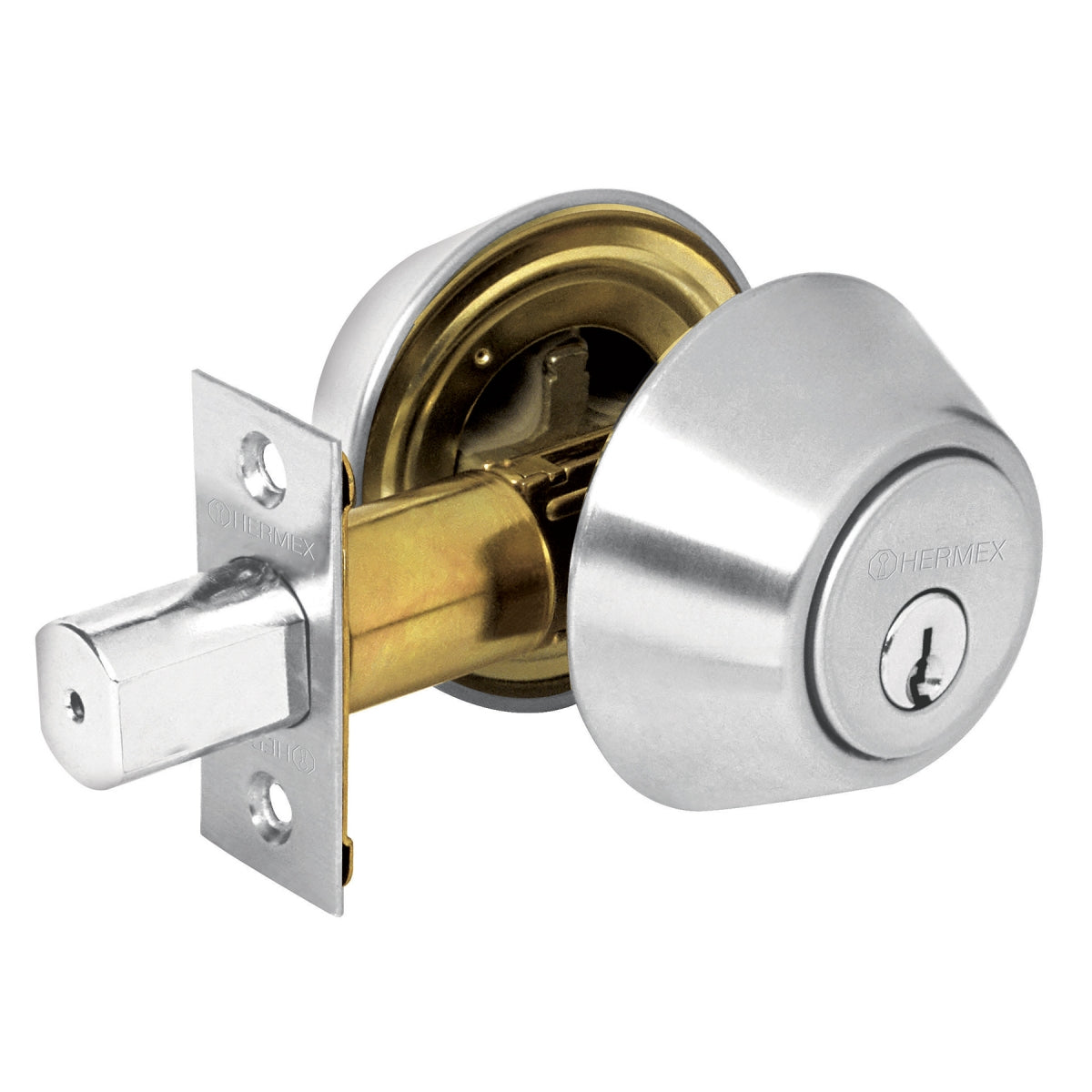 Cerrojo llave-llave color cromo mate SKU:'23611