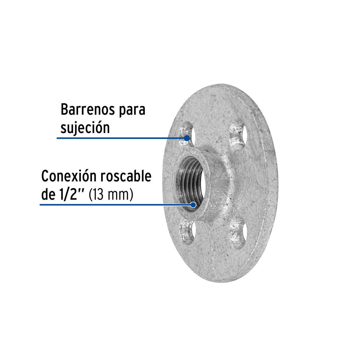 Brida 1/2" galvanizado SKU:'48737