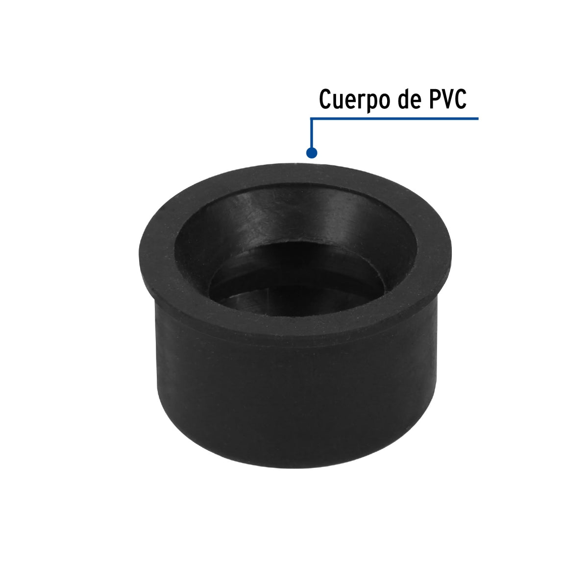 Chupón de hule negro p/fregadero 2" x 1 1/2" SKU:'49627