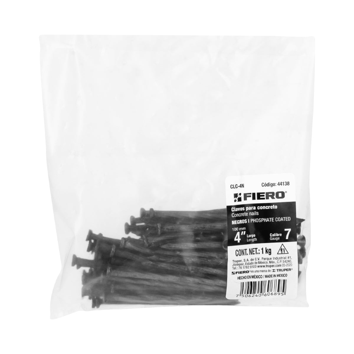 Clavos negros 5" p/concreto (1kg) SKU:'44138