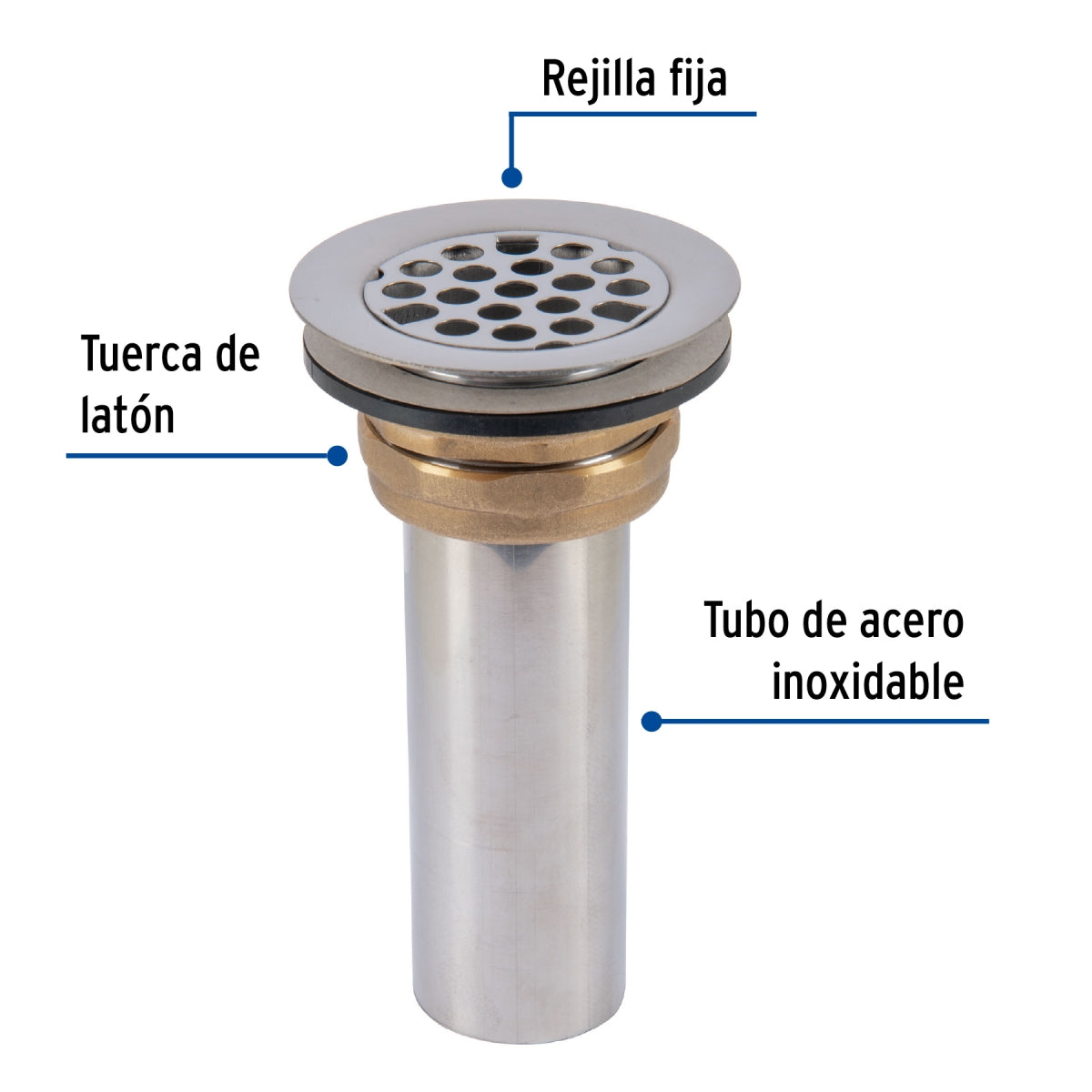 Contracanasta acero inoxidable p/fregadero con rejilla SKU:'49044