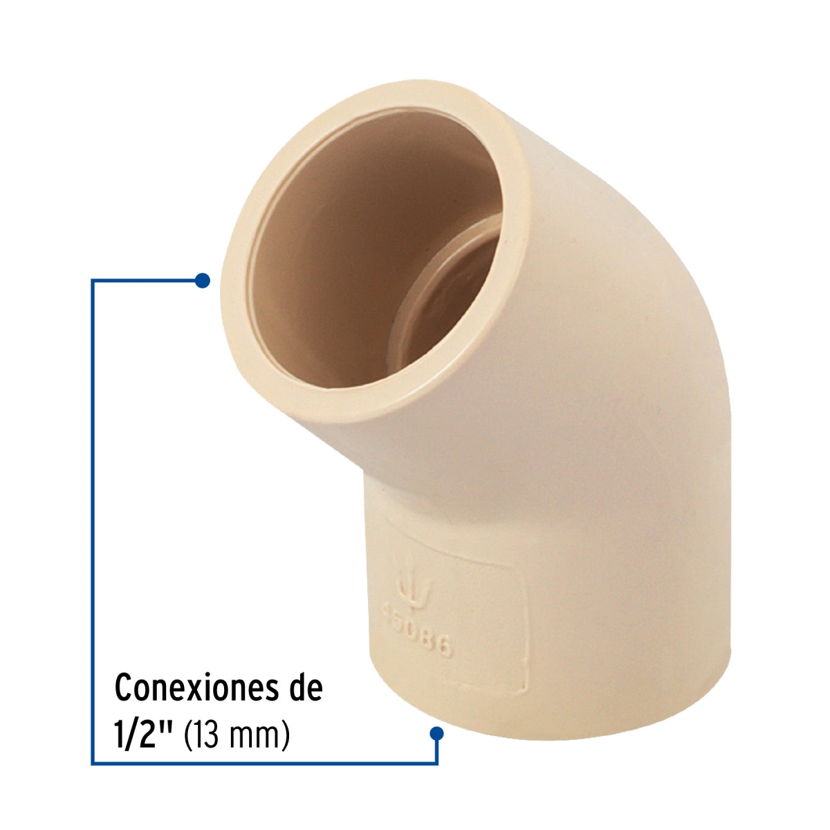 Codo 45° 1/2" CPVC SKU:'45086