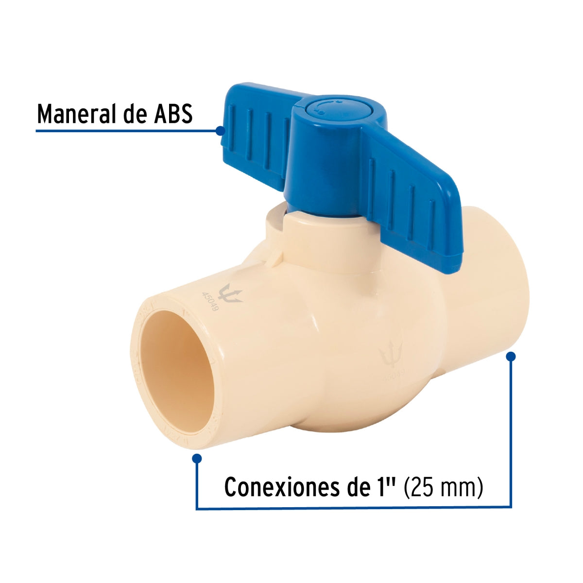 Válvula esfera 1" CPVC SKU:'45049