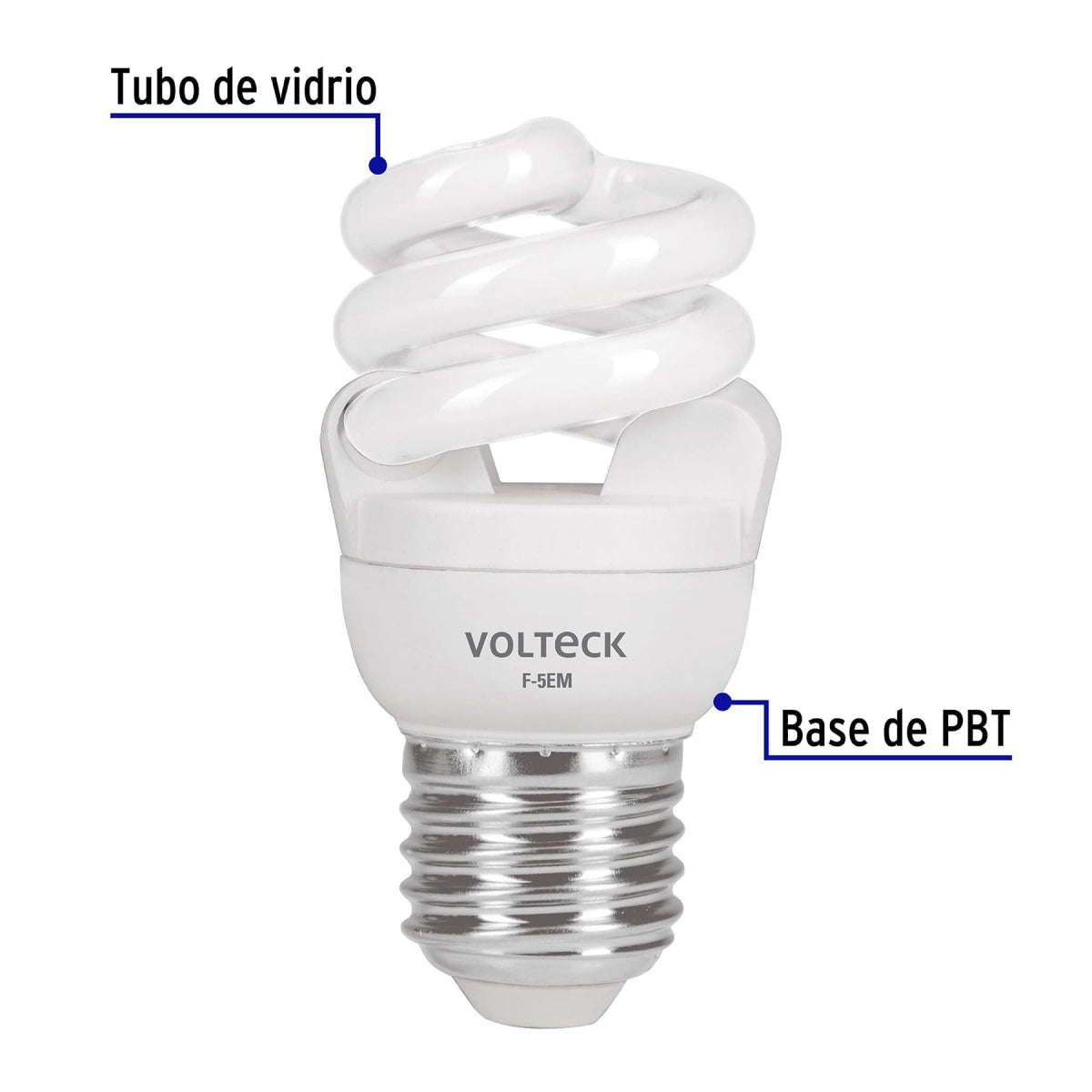 Foco espiral 5W (equivalente 25W) luz de día SKU:'48200