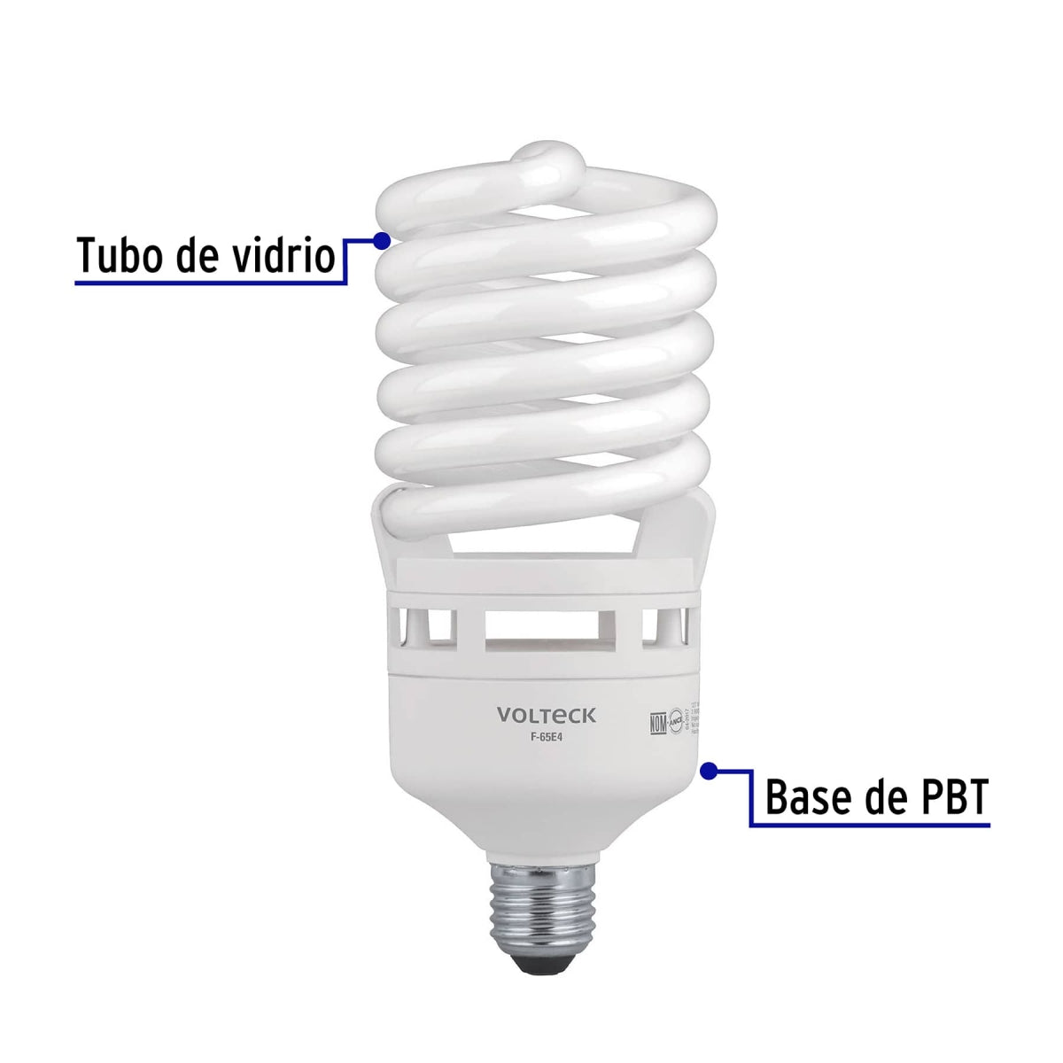 Foco espiral 75W (equivalente 235W) luz de día SKU:'46830