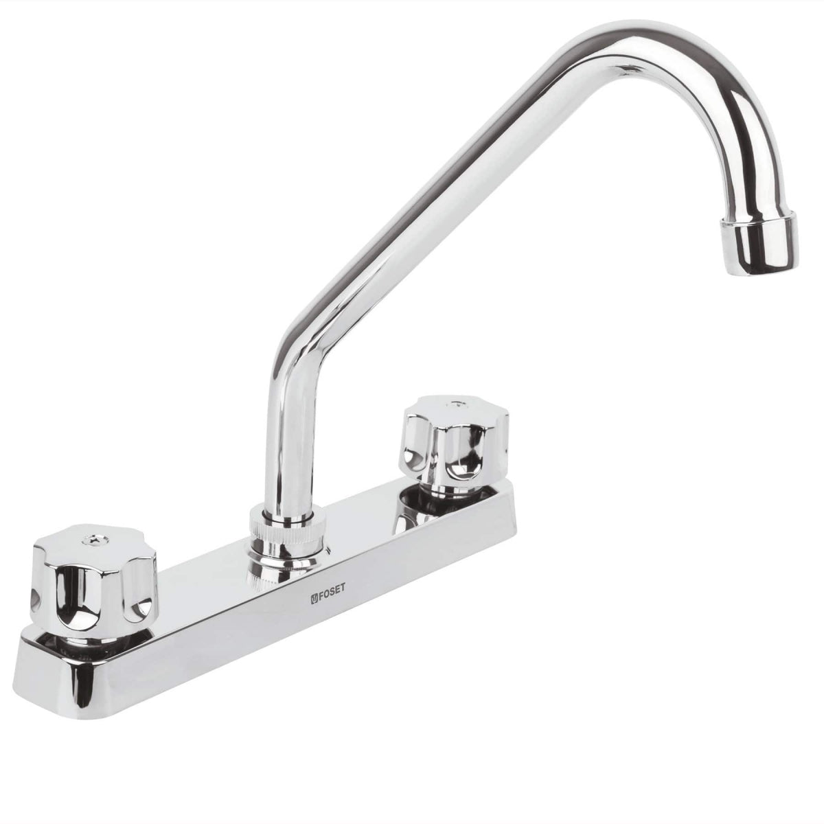 Mezcladora plástica 8" cuello largo p/fregadero manerales hexagonales (Basic) SKU:'49283