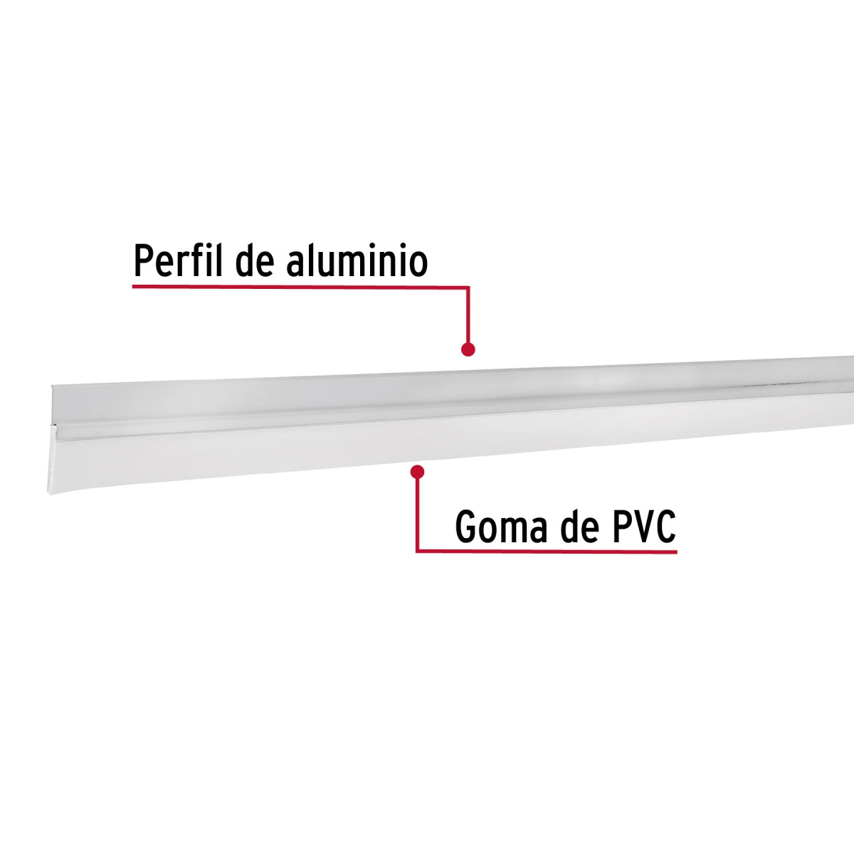 Guardapolvo fijo de 100cm color aluminio SKU:'43030