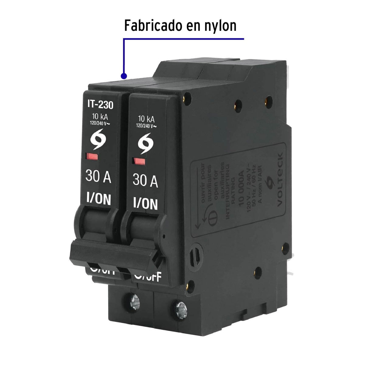 Interruptor termomagnético 2 polos 30A SKU:'46705