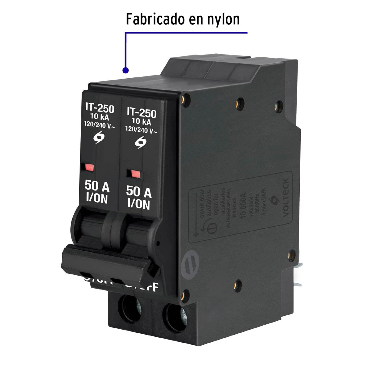 Interruptor termomagnético 2 polos 50A SKU:'47512