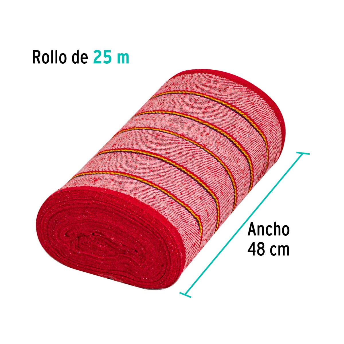 Jerga sarga gruesa roja 25m SKU:'57057