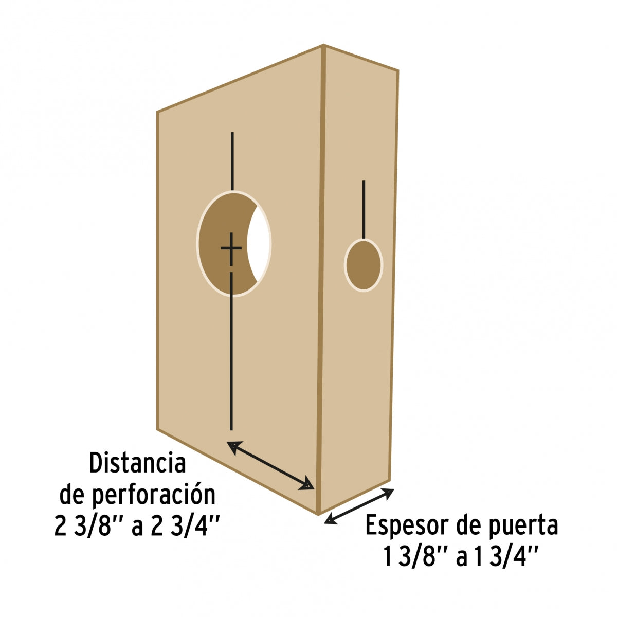Juego 4 piezas para instalar cerraduras SKU:'26038