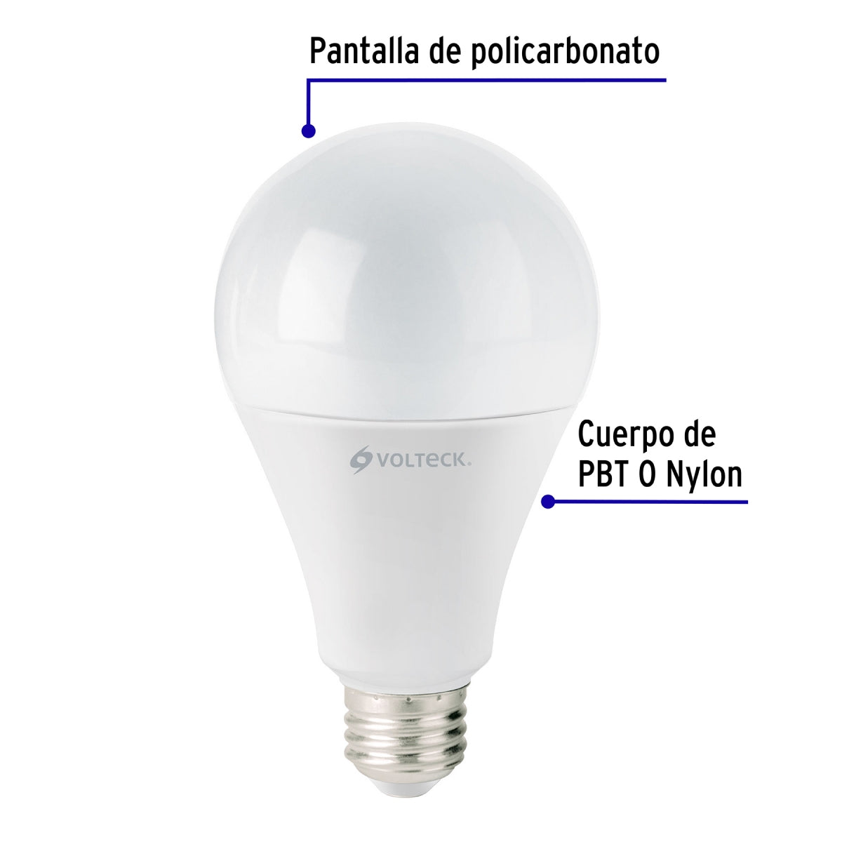 Foco LED 18W (equivalente 125W) luz de día SKU:'46222