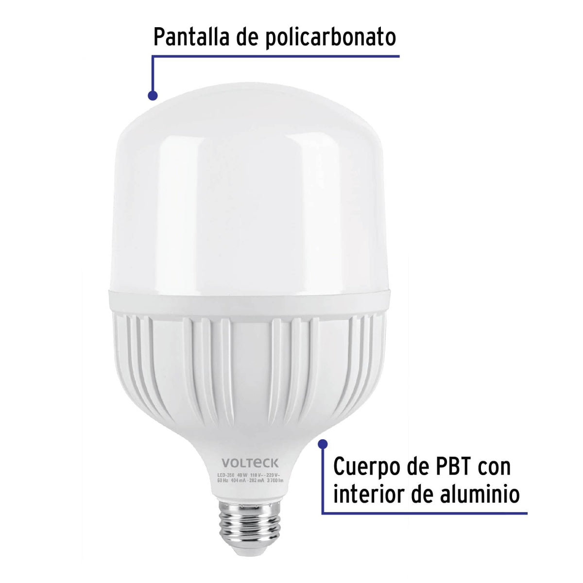 Foco LED 40W (equivalente 350W) luz de día SKU:'46227