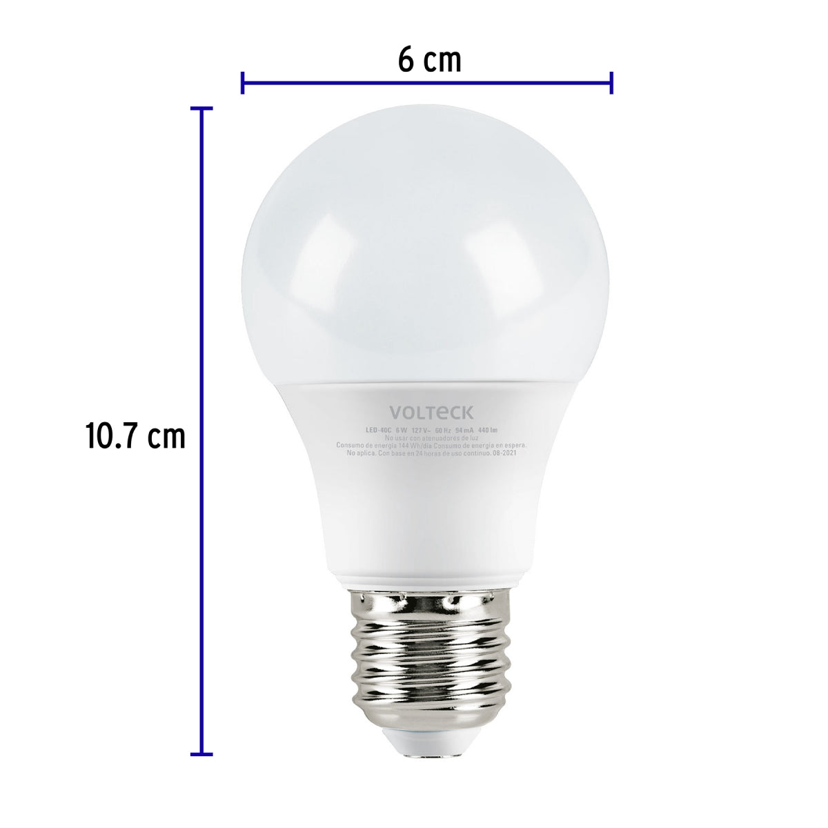 Foco LED 6W (equivalente 40W) luz cálida SKU:'46857