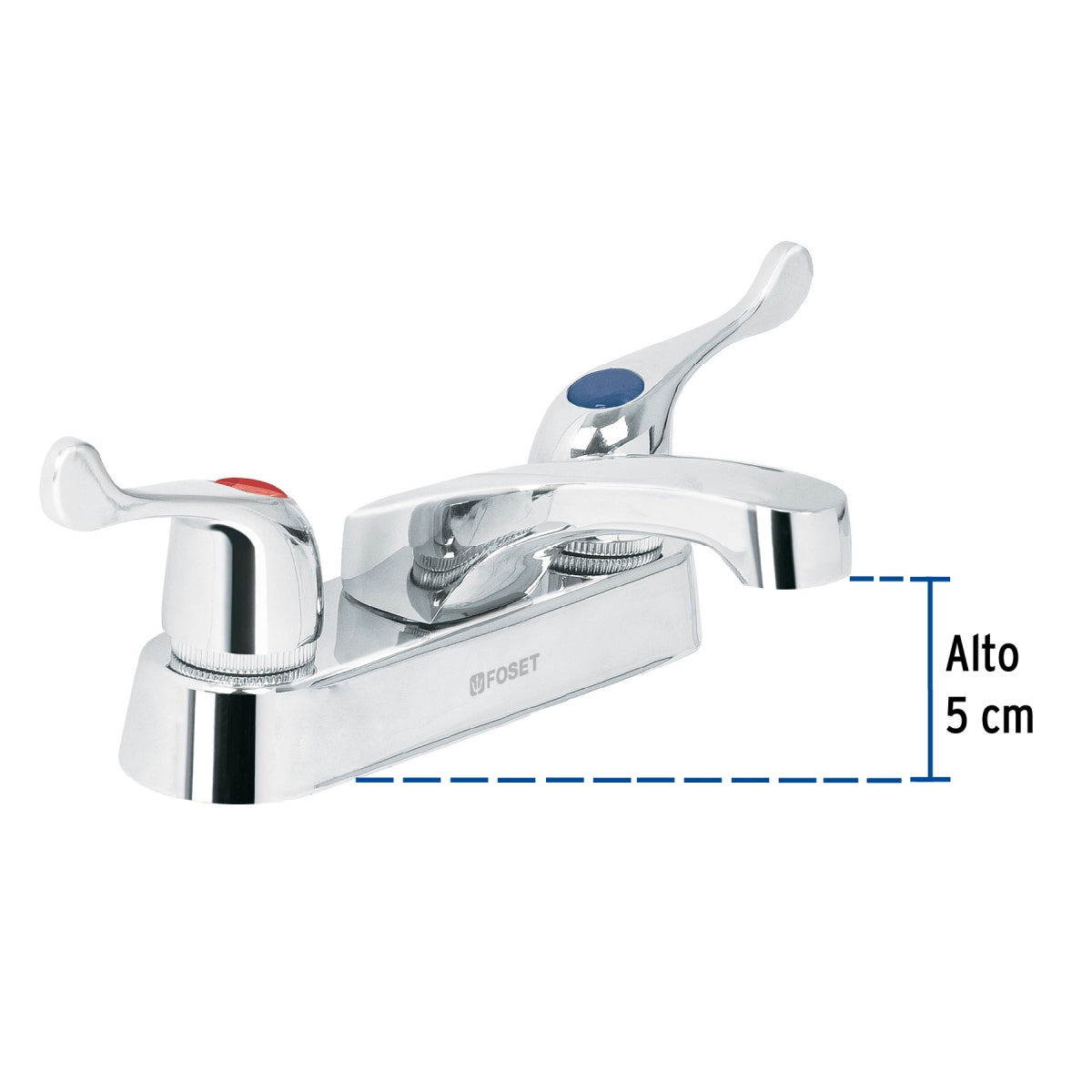 Mezcladora metálica 4" p/lavabo manerales tipo palanca (Basic) SKU:'49278