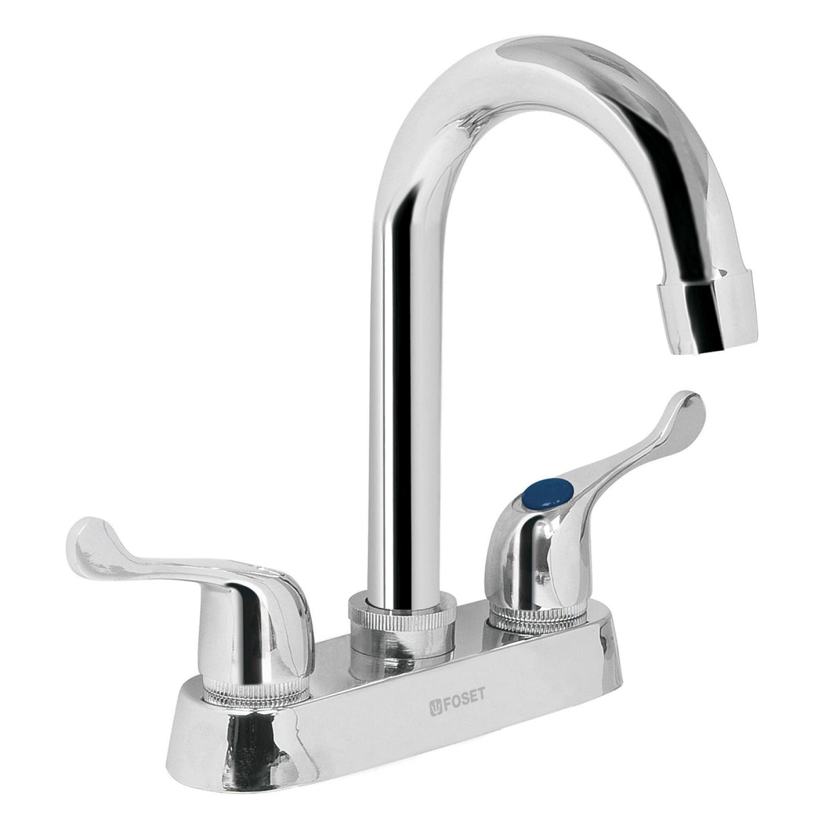 Mezcladora metálica 4" cuello alto p/lavabo manerales tipo palanca (Basic) SKU:'49280