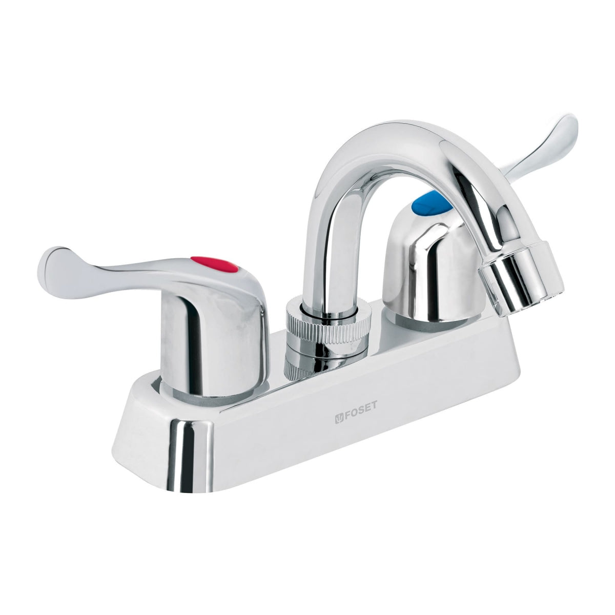 Mezcladora plástica 4" nariz curva p/lavabo manerales tipo palanca (Basic) SKU:'45512