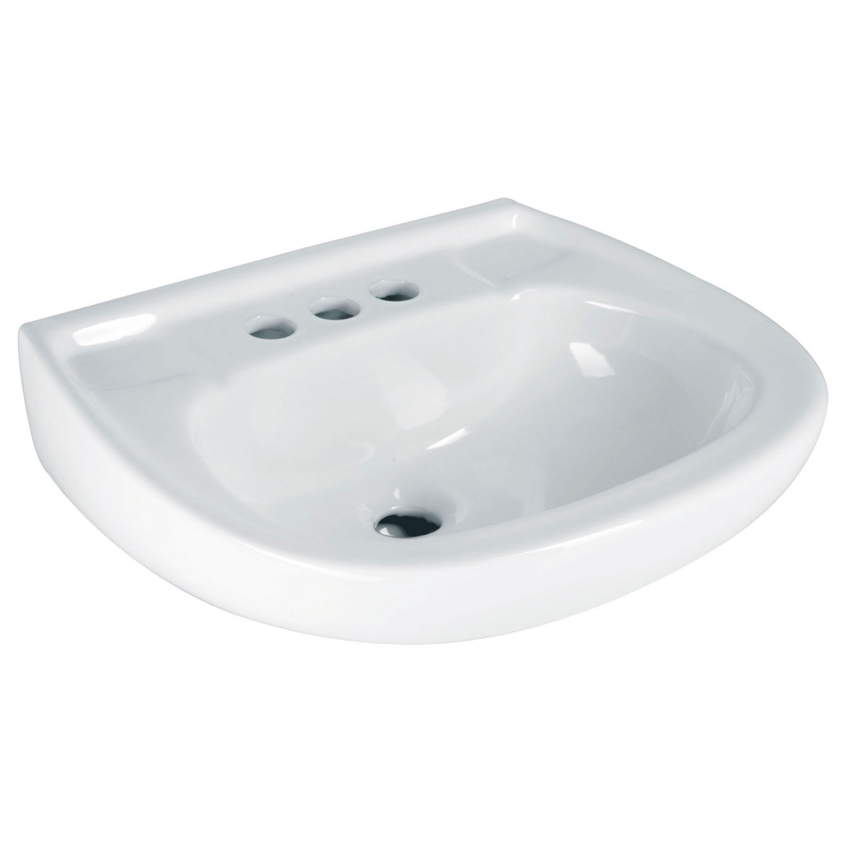 Lavabo cerámico con rebosadero color blanco SKU:'44002