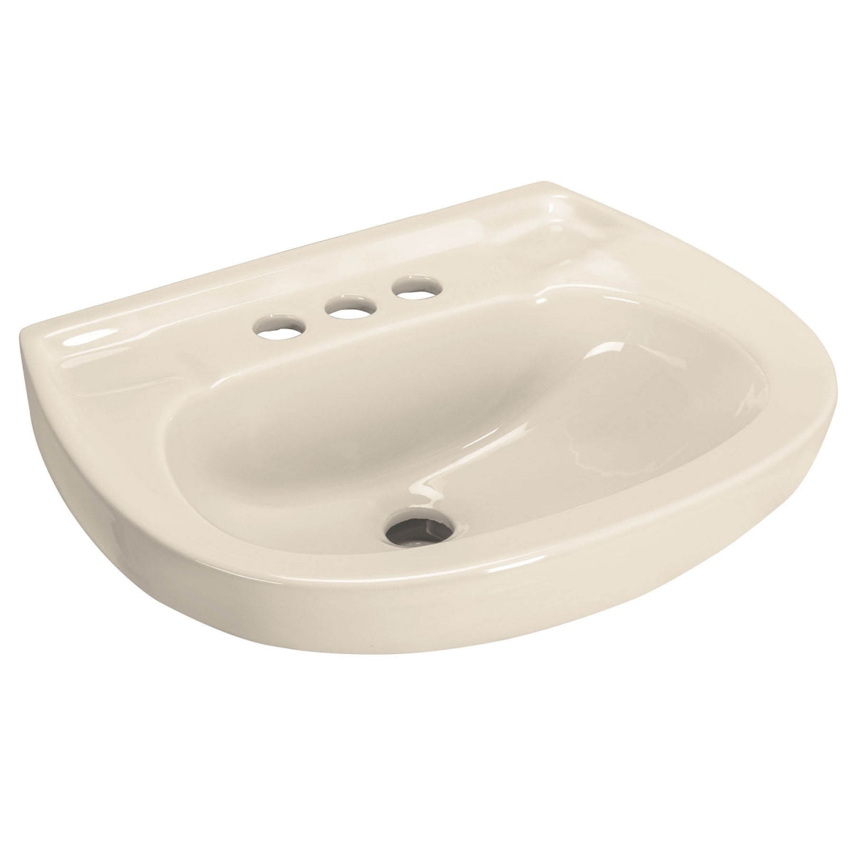 Lavabo cerámico con rebosadero color marfíl SKU:'49356