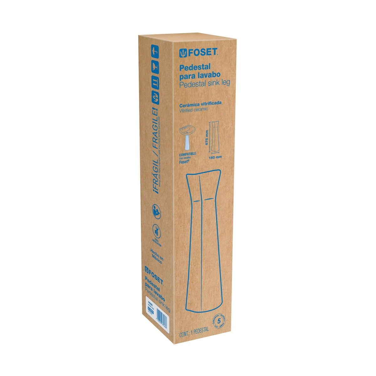 Pedestal cerámico p/lavabo color blanco SKU:'44005