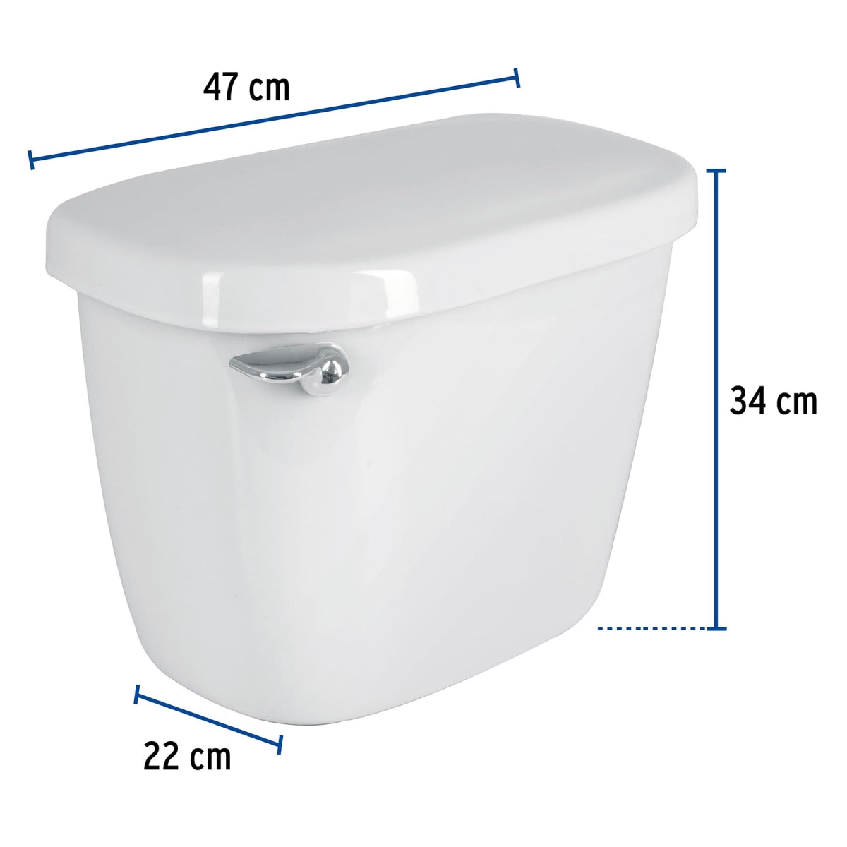 Tanque W.C. cerámico c/accesorios color blanco SKU:'44008