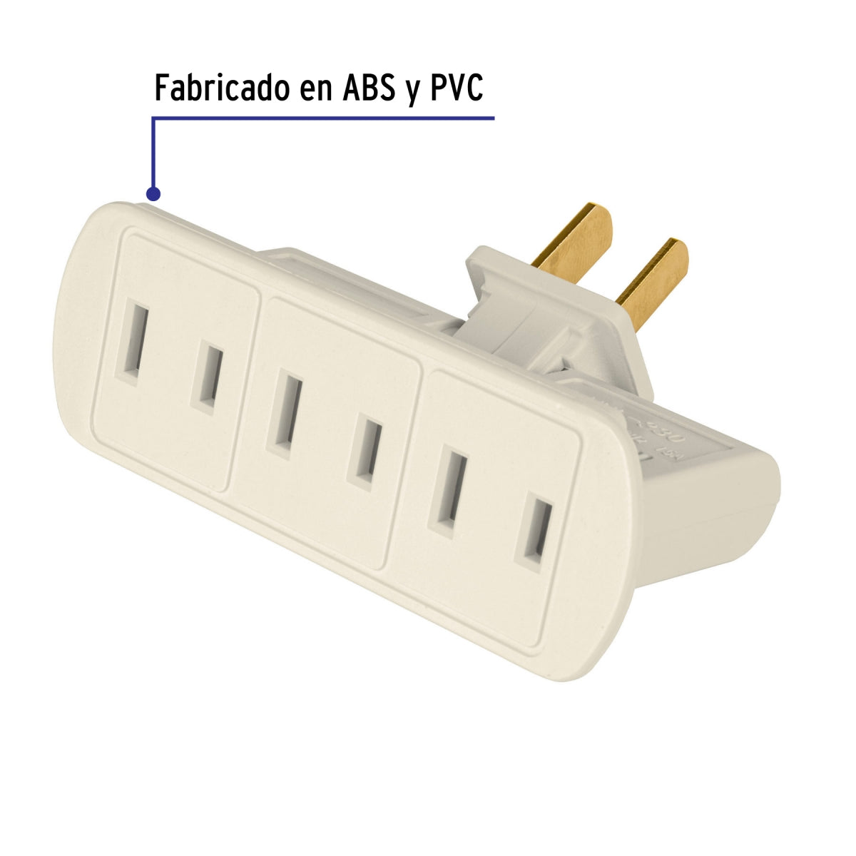 Multicontacto triple tipo bisagra SKU:'46809